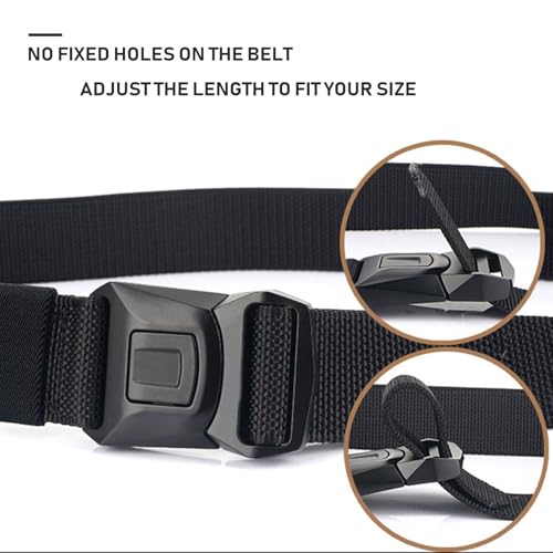 Tactical Belt for Men, Adjustable Length Wearproof Breathable Outdoor Sports Belt (125cm)2