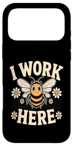 I Work Here Bee Workplace ���[���A ���p �X�}�z�P�[�X iPhone 17 Pro Max �p