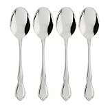 Oneida Chateau Fine Flatware Set, 18/8 Stainless, Set of 4 Dinner Spoons