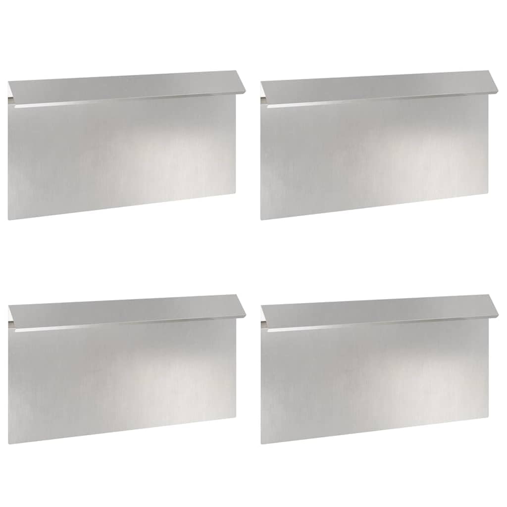 Schneckenzaun 4 STK. Edelstahl Beet-Einfassung 50x3.5x25 cm