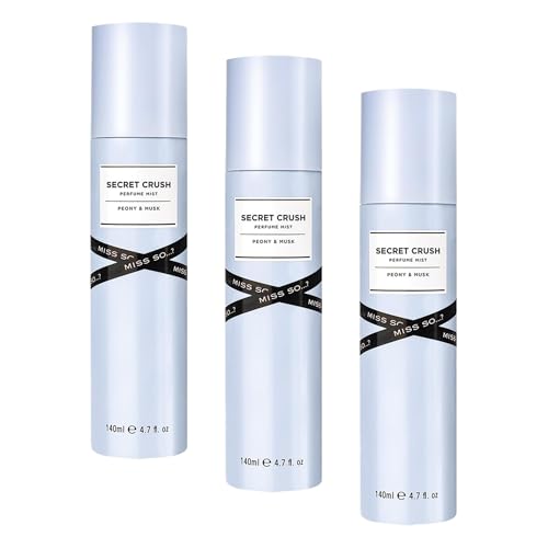 So...? Secret Crush Perfume Mist for Women - Woody, Floral Notes - Great Gift - Refreshing Body Spray - 4.7 oz (Pack of 3)