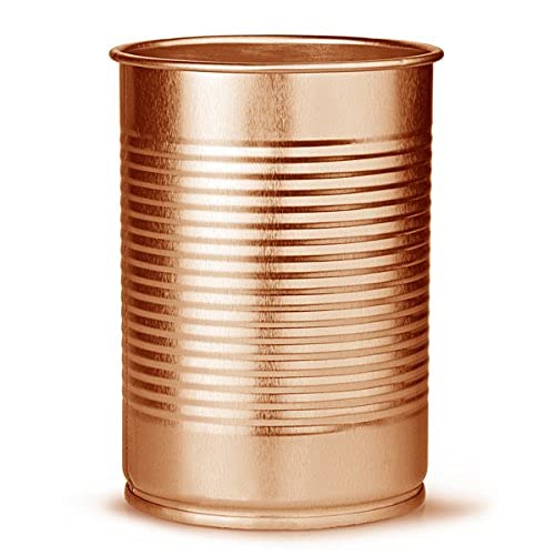 bar@drinkstuff Tin Can Cocktail Cup Copper 10oz /425 ml - Set of 6 - Novelty Cocktail Mug in the Shape of a Bean Can