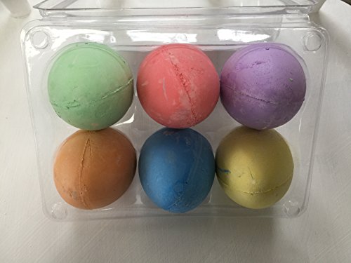 Egg Shaped Sidewalk Chalk 6-Pieces With Bonus Chalk Holder And 3 Pieces Of Stick Chalk #TOP2