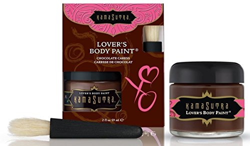 Kama Sutra Lover's Body Paint CHOCOLATE CARESS Flavored Edible Lubricant [Add a fun, artistic, and edible element to your for play] : Size 2 fl.Oz