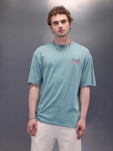 Image of WROGN Men's 100% Cotton T-Shirt | Graphic Print | Oversized Fit