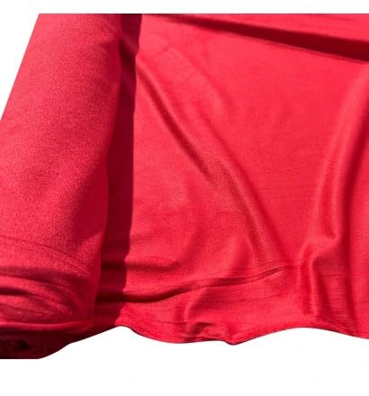 E. U. Fabrics Ltd Red Eu Fabrics Stretch Jersey Suede Fabric | Lightweight Soft Material For Dressmaking | Rust Jersey Knit Fabric By The Meter Uk | Spandex Lycra Jersey Sewing Fabric (, Sample 10X10cm)