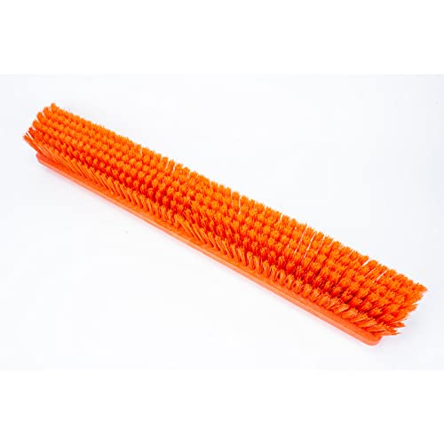 SPARTA 41891EC24 Omni Sweep Plastic Push Broom Head, Heavy Duty, Industrial Broom With Color Code System For Outdoor, Indoor, Garage, Concrete, Patio, Kitchen, Bathroom, 24 Inches, Orange by SPARTA - Used condition - US$31.73