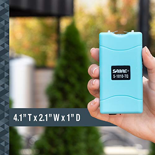 Sabre Stun Gun With Led Flashlight, Painful 1.160 Μc Charge, 120 Lumens, Get Multiple Uses With Rechargeable Battery, Easy To Use Safety Switch, Includes Belt Holster, Self Defense For Women And Men #TOP3