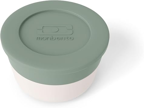 monbento - To Go Sauce Container with Lid MB Temple - Leakproof Mini Sauce Container for Lunch Box - Reusables - For Work - Dishwasher and Freezer Safe - For Bento Box MB Original & MB Square - Green