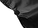 Hooded Rain Ponchos Outdoor Waterproof Raincoat Jacket for Adults with Zipper (Black)