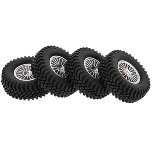 Pneus RC 1.9 pouces 98mm en caoutchouc avec mousse pour Axial SCX10 Tamiya 4pcs
