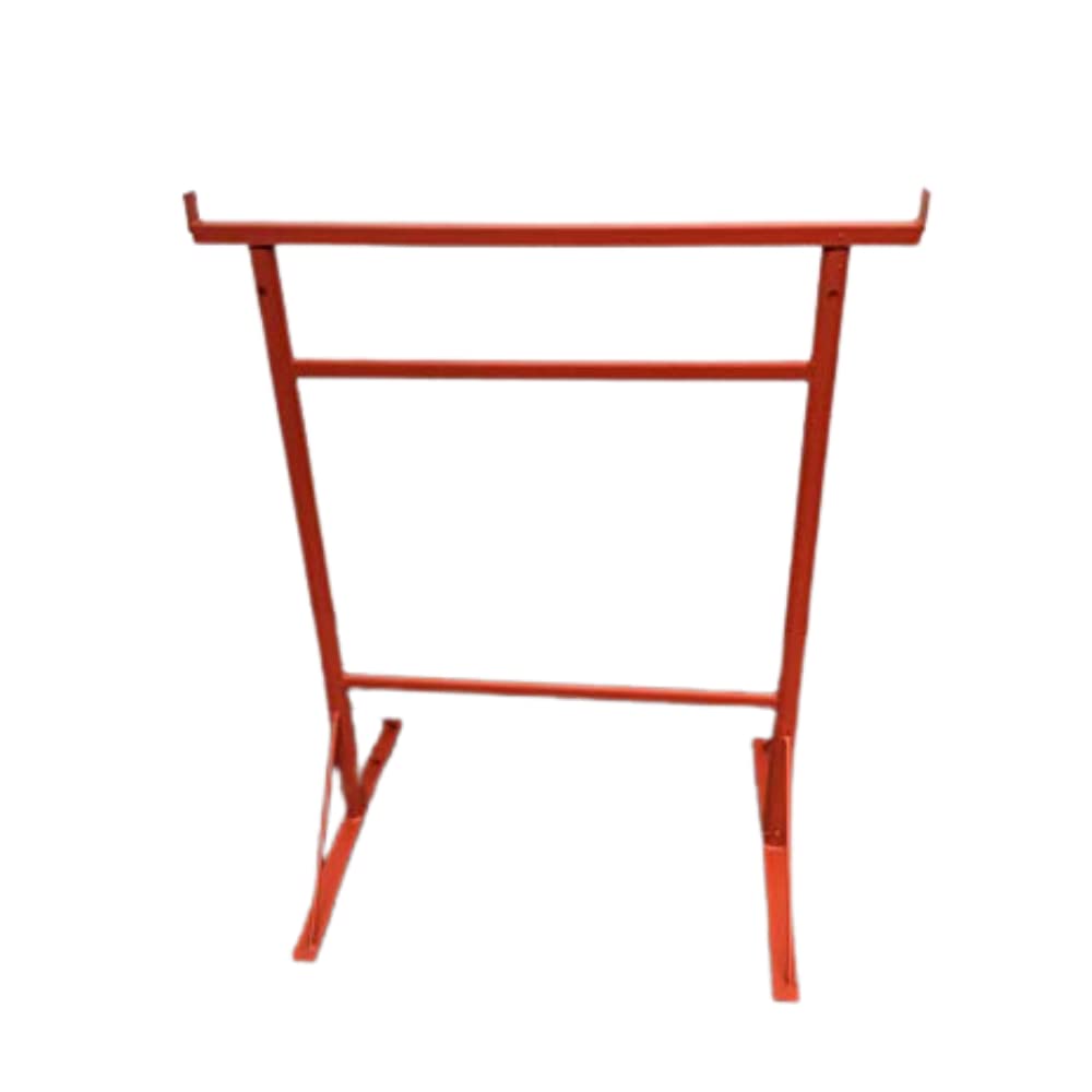 Builders Trestle Size NO.3, Adjust from 1.0m - 1.8m (Trestle Band Stands) SWL 400kg Made in The UK - Powder Coated Orange for Hard-Wearing Finish. Ideal for Builders.