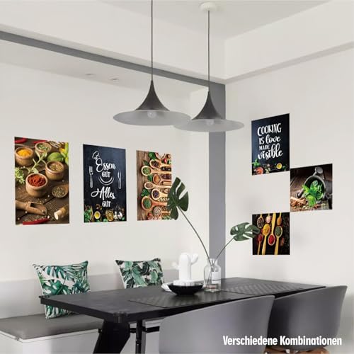 Adhesivos de pared cocina autoadhesivos juego de 6 vinilos refranes dormitorio 5