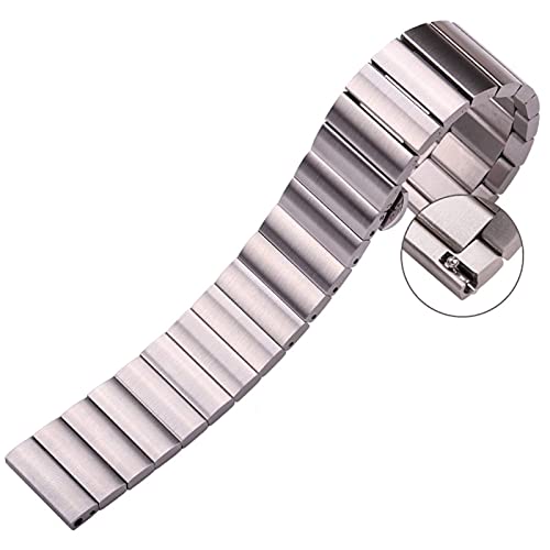 Bracelet de montre en acier inoxydable noir 16mm 18mm 20mm 22mm | Band métal