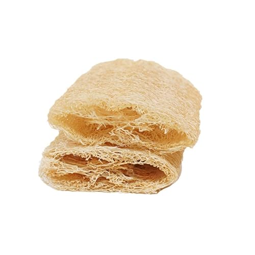 Yuannee Spugna Naturale di Luffa,2 PCS Spugna Esfoliante Loofah Scrubber éponge de Bain Shower Puff la Cura del Corpo E la Rimozione della Pelle Morta per Fare il Bagno Lavare i Piatti