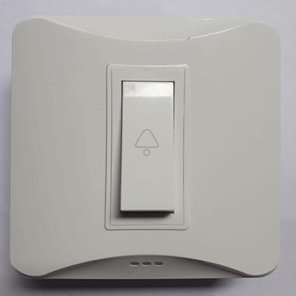 Modular Plate Size- 1 M, Indicator Series with 1 Modular Bell Switch -Smooth Glow,Color -White Pack of 1