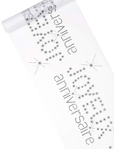 Santex 4008 Anniversaire Chemin de Table Blanc