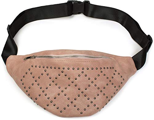 marsupio da con borchie a rombo 02012255 colore:Rosa antico donna