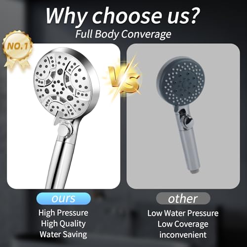WATFIGBY RV Shower Head with Hose, Shower Head with Handheld, 10 Modes High Pressure Shower Heads for Home/RV/Camper/Travel Trailer, Handheld Shower Head Holder and Extra Long 5ft Stainless Steel Hose by WATFIGBY - Image 7