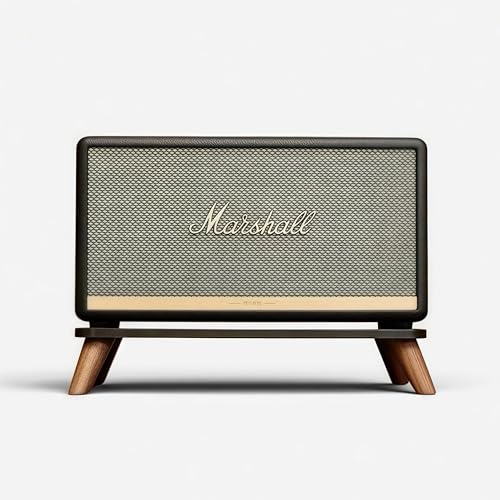Soporte de altavoz de nogal y acrílico de alta fidelidad para Marshall Acton 3