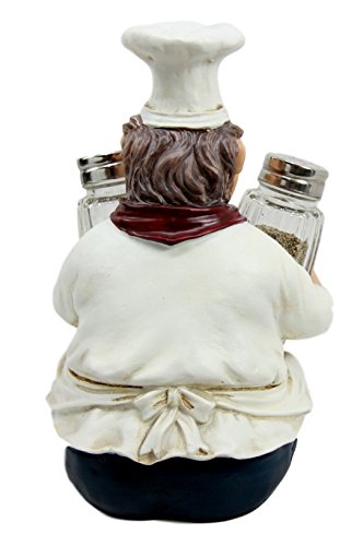 Ebros Italian Head Chef Mario Salt And Pepper Shakers Holder Figurine As Decorative Kitchen Dining Centerpiece Decor For Chefs Cooks Bistro Restaurant Themed Statue (Single) #TOP3