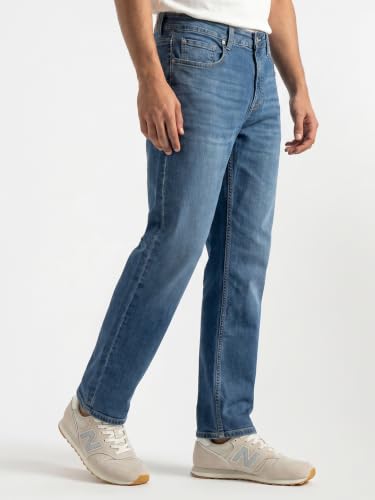 Image of Spykar Men's Chico Relaxed Fit Jeans | Mid Rise | Casual Denim | Stretch Fit | Jeans for Man