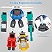 CuisinAid Transform Toys for 3 4 5 6 7 8 Year Old Boys, 32 Pieces Robot Toys for Kids, 4 Magnetic Construction Trucks Vehicles w/Play Mat, Holiday Birthday Gift for Boy Girl