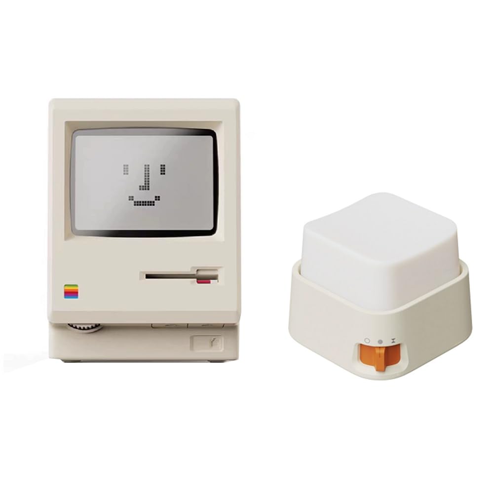 IJSDNVJNDX Magnetic Night Light Maclock Retro Clock Artifact with Creativity Desktop Decor Computer Keyboard Accessories
