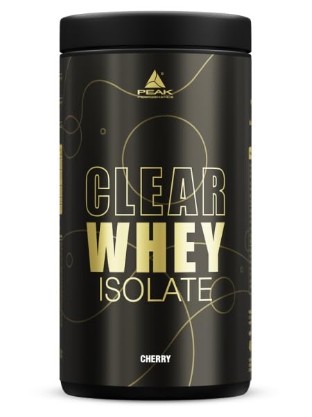 PEAK Clear Whey Isolate - 450g Geschmack Cherry I 15 Portionen I hochwertiges Protein I klare Konsistenz I fruchtiger, erfrischender Geschmack I fettfrei, zuckerfrei