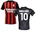 Maglia Milan Rafa Leao 10 Replica Ufficiale Autorizzata 2025-2026 Bambino (Taglie-Anni 4 6 8 10 12) Adulto (S M L XL XXL) - 8 Anni