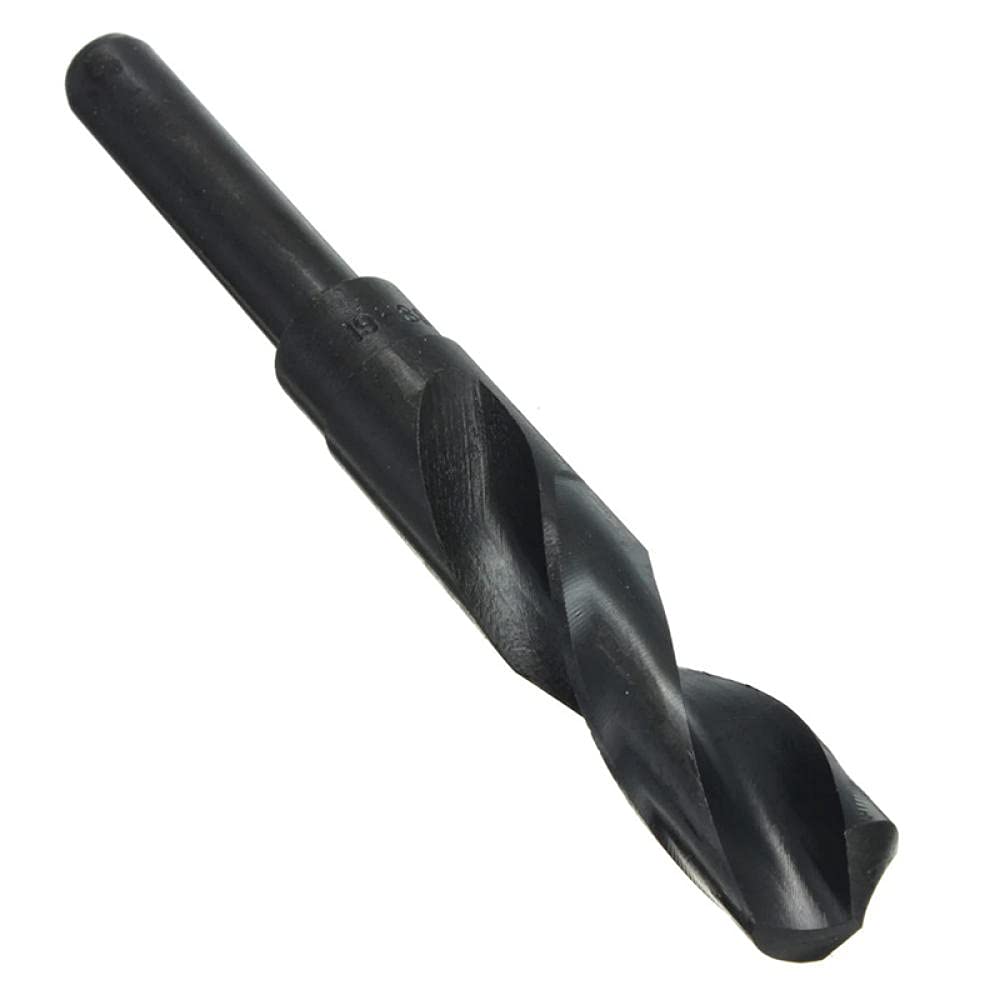 Trapano Bit Punta da trapano elicoidale con gambo ridotto da 1/2" in acciaio ad alta velocità con finitura in ossido nero per perforazione di metallo in acciaio inossidabile-38mm