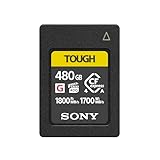 Sony CFexpress Type A 480 Go Tough (CEAG480T) – VPG400 High Speed G Series, 1 800 Mo/s en Lecture, 1 700 Mo/s, IP57 – Parfaite vidéo 4K/8K & la Photographie à Grande Vitesse