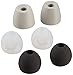 Earphones Plus brand 280-B-6BLK-6CLR-L Replacement earphone cushions, replacement earbud tips, 12 pairs size large + 1 bonus memory foam pair, black and clear