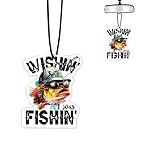 1PCS Car Air Fresheners,Fishing enthusiast Hanging Car Air Fresheners for Cute Mirror Freshener Mirror Scented Hanging Automobile Accessories Decor Interior Home for Women Men