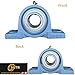 (2 Pack) Heavy Duty UCP207-22 Pillow Block Bearing, 1-3/8 inch Bore, Self-Alignment,Industrial Grade, Super Protective Seal, Chrome Steel Bearing Units, Solid Cast Iron Units