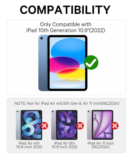 Image of GreenLaw for iPad 11th(A16,2025) /10th(2022) Generation Case with Keyboard, Magic-Style Keyboard Stand, 7 Color Backlit, Stain-Resistant Surface, Multi-Touch Trackpad, Light Purple