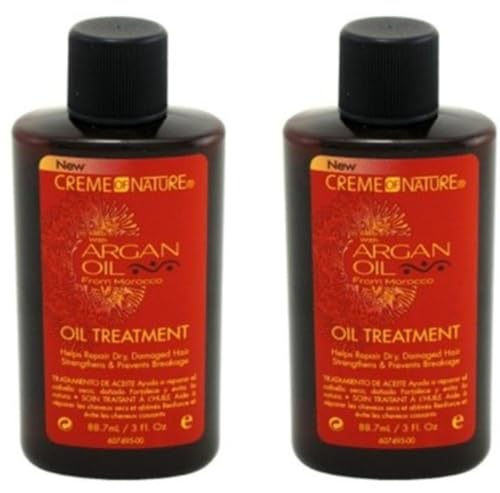 Huile d'Argan Creme of Nature rituel de soin quotidien cheveux brillants lot 2x3oz