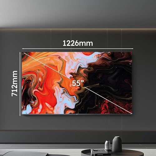 Haier QD MiniLED 4K UHD H55M80FUX - 55", Smart TV, Google TV, Dolby Atmos y Dolby Vision, HDR 10, Google Assistant, Procesador Quad Core, Bluetooth 5.2, DBX TV, HDMI 2.1 x 4, 2+32 GB, Sin Marcos, 2025 - Immagine 1