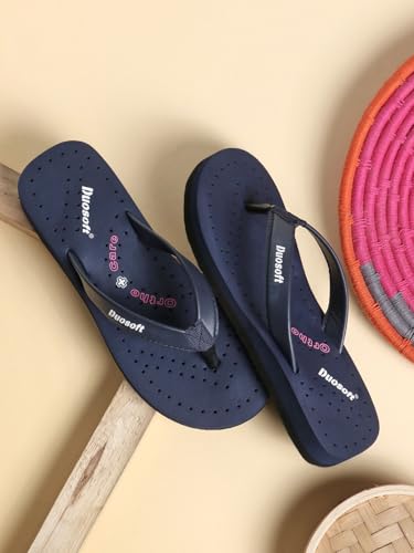 Image of Duosoft Flip Flop for Women | Soft Comfortable | Breathable | Fashionable | Stylish | Trendy | Super Soft | Lightweight | Anti-Slip Sole | Indoor & Outdoor |DW-31-Brown