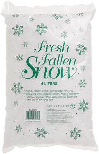 Department 56 Village Collections Fresh Fallen Snow Landscape Accessory, 4 liters bag, White