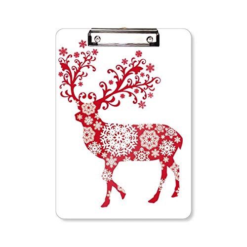 Porte-bloc A4 flocon de neige rouge pour prendre des notes partout