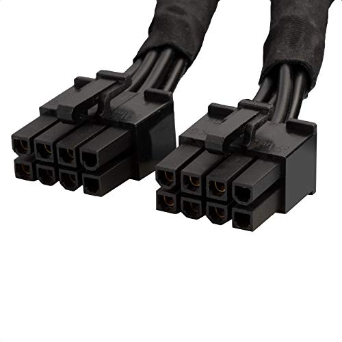 Image of SilverStone Technology PP12-EPS, 2 x EPS 8 pin (PSU) to 12 pin (GPU) Power Cable for 3rd Gen Modular PSUs, SST-PP12-EPS
