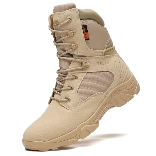 Best Jungle Boots Size 44 - Find Your Perfect Fit 15 Tactical Boots for Men Waterproof Military Work Combat Boot side zipper Army Jungle Desert Boots-mi-44