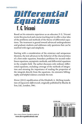 Differential Equations (Dover Books On Mathematics) #TOP1
