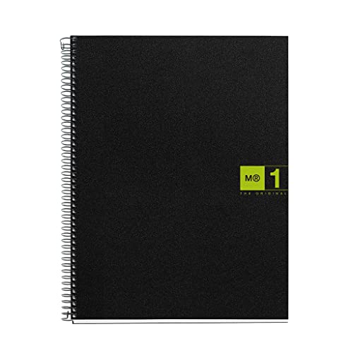 Miquel Rius 2474 - Notebook A4, 80 sheets, 70g, black color , sheets with green band