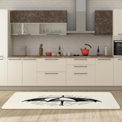Tapis de cuisine absorbant et lavable avec dossier sécurité antidérapant