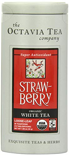 Strawberry (organic White Tea) Loose Tea, 1.06 Ounce Tin