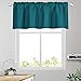 KEQIAOSUOCAI Teal Valances 18 Inch Blackout Window Valances Curtains for Kitchen Bedroom Living Room 52 Inches Wide by 18 Inches Long 1 Panel