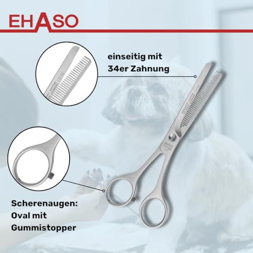 Foto von EHASO einseitige, hochwertige Modellierschere, 14cm, 34er Zahnung