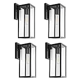 Bestshared 15' Outdoor Wall Lantern, 4 Pack Exterior Wall Sconce Light Fixtures,Wall Mounted Single...
